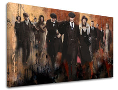 Moderan slika na platnu u zelenih nijansama, pogodan za dnevnog boravka | Peaky Blinders mafiánsky slika 1, zidna dekoracija – proizvod, pogled 4