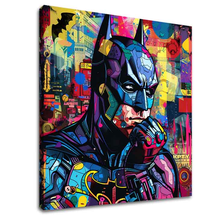 Moderan slika na platnu s motivom Batman: Grafická ikona, energična atmosfera, pop kultura | Slika Batman: Grafická ikona – glavna