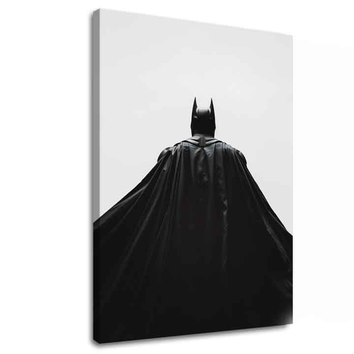 Moderan slika na platnu s motivom Batman: Strážca noci u crno-bijelih nijansama, dramatična atmosfera, samoća i snaga i moć | Slika Batman: Strážca noci – glavna