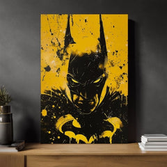 Moderan slika na platnu s motivom Dark Knight na platnu, maska u crno-bijelih nijansama, intenzivna atmosfera | Slika Dark Knight na platnu – proizvod, pogled 2