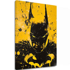 Moderan slika na platnu s motivom Dark Knight na platnu, maska u crno-bijelih nijansama, intenzivna atmosfera | Slika Dark Knight na platnu – glavna