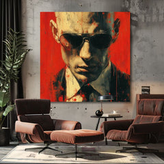 Moderan slika na platnu s motivom Hitman - Zmysel pre detalj u crveno-crnih nijansama, intenzivna atmosfera, tajna | Slika Hitman - Zmysel pre detalj – proizvod, pogled 2