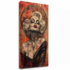 Moderan slika na platnu s motivom žena, ruže u crno-kremih nijansama, elegantna atmosfera | Marilyn Monroe slika na platnu - Mystická ljepota – glavna