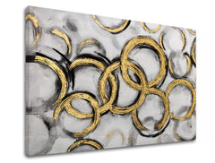 Industrijski slika na platnu s motivom slavna ličnost u bijelo-sivih nijansama, sofisticirana atmosfera, pogodan za hodnika | Slika na platnu APSTRAKT – proizvod