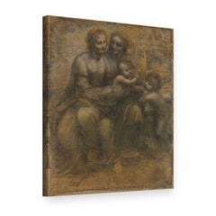 Slika na platnu Bogorodica s djetetom i svetom Anom – Leonardo da Vinci, 3D prikaz