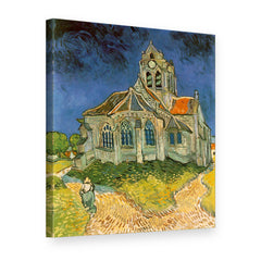 Slika na platnu Crkva u Auversu – Vincent van Gogh, 3D prikaz