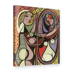 Slika na platnu Djevojka pred ogledalom – Pablo Picasso, 3D prikaz