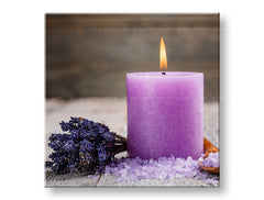 Klasičan slika na platnu s motivom FENG SHUI, svijeća, lavanda, dječji motiv, cvijeće u bijelo-bežih nijansama, mirna atmosfera, pogodan za dnevnog boravka – glavna [XOBFS057E12]