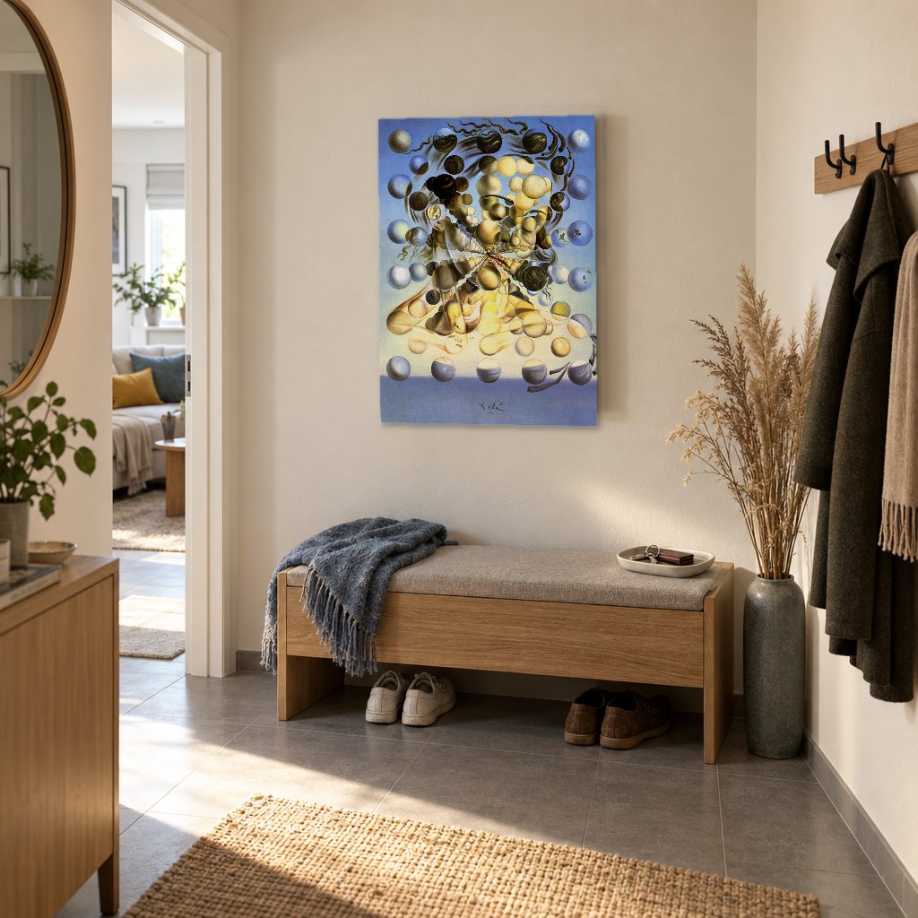 Slika na platnu Galatea od sfera – Salvador Dalí u hodniku