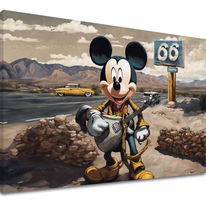 Slika na platnu - Gitarist Mickey Mouse - slika 2