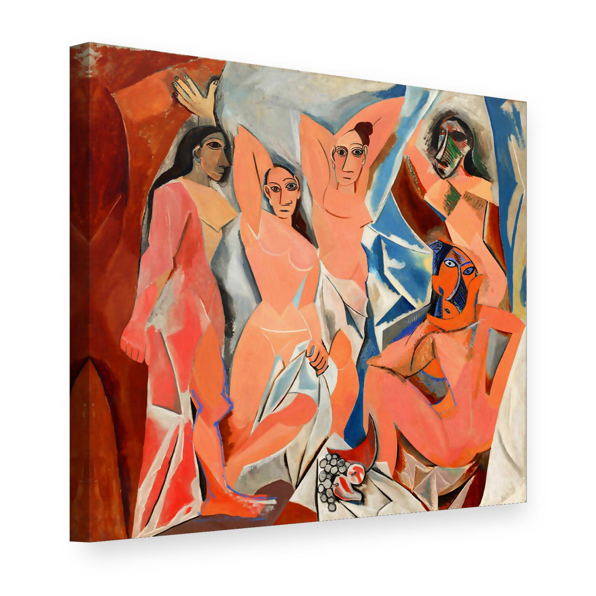 Slika na platnu Gospođice iz Avignona – Pablo Picasso, 3D prikaz