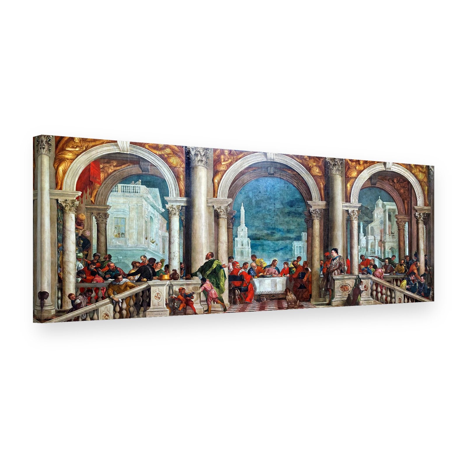 Slika na platnu Gozba u Levijevoj kući – Paolo Veronese, 3D prikaz