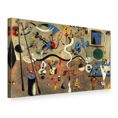 Slika na platnu Harlekinov karneval – Joan Miró, 3D prikaz