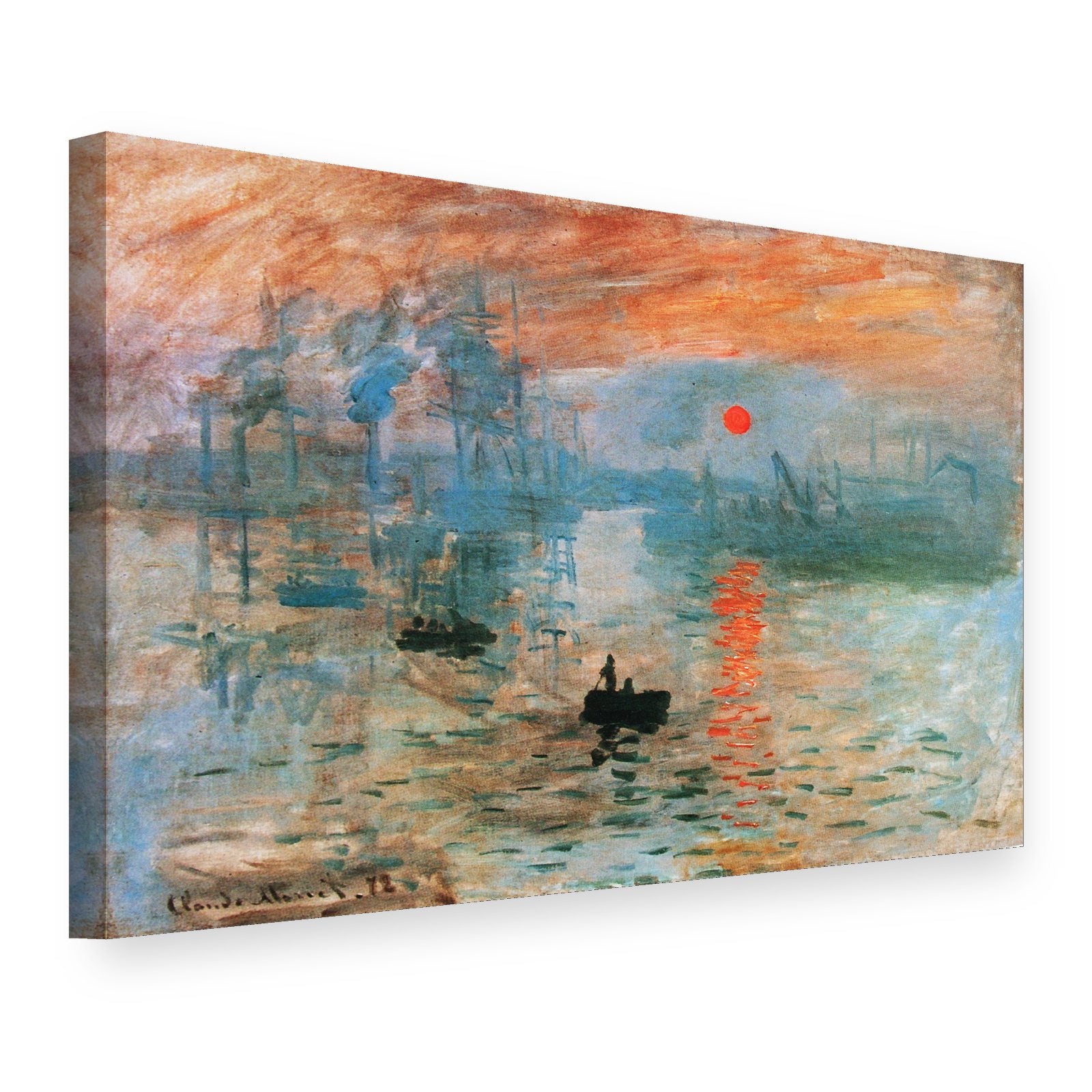 Slika na platnu Impresija, rađanje sunca – Claude Monet, 3D prikaz