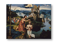 Moderan slika na platnu s motivom Joachim Patinir - Krst Ježiša Krista, zamak u smeđe-plavih nijansama, svečana atmosfera, priroda | Slika na platnu Joachim Patinir - Krst Ježiša Krist..., pogled 2