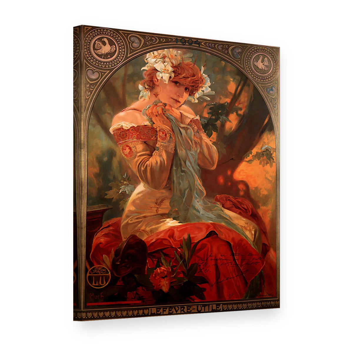 Slika na platnu Keksi Lefèvre-Utile – Alfons Mucha, 3D prikaz