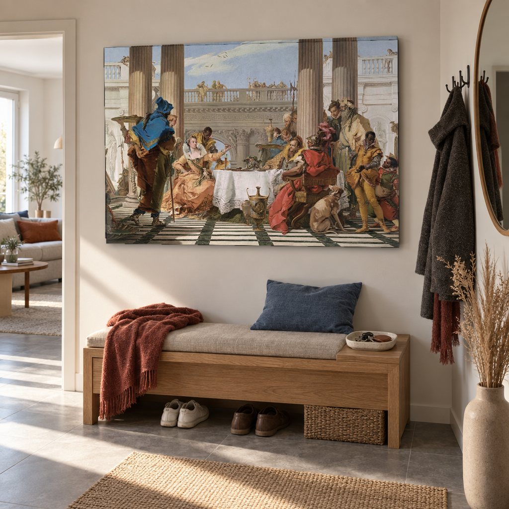 Slika na platnu Kleopatrina gozba – Giambattista Tiepolo u hodniku