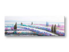 Rustikalan slika na platnu s motivom LIVADA, cvijeće, priroda, životinja u višebojnih nijansama, mirna atmosfera, priroda i proljetna atmosfera, pogodan za dnevnog boravka – glavna