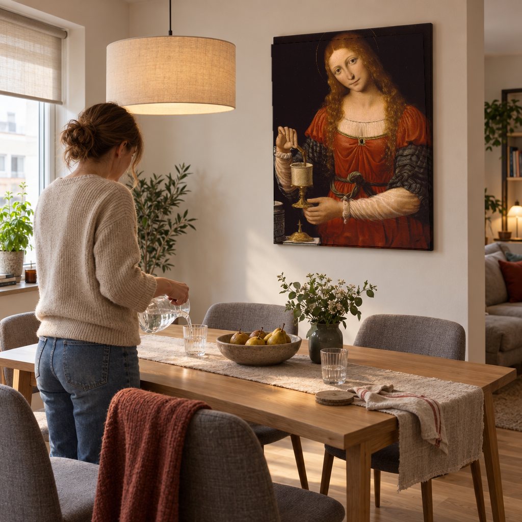 Slika na platnu Marija Magdalena – Giampietrino u trpezariji