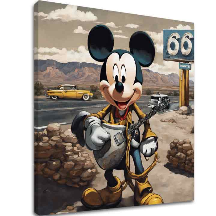 Slika na platnu - Mickey Mouse Country Singer