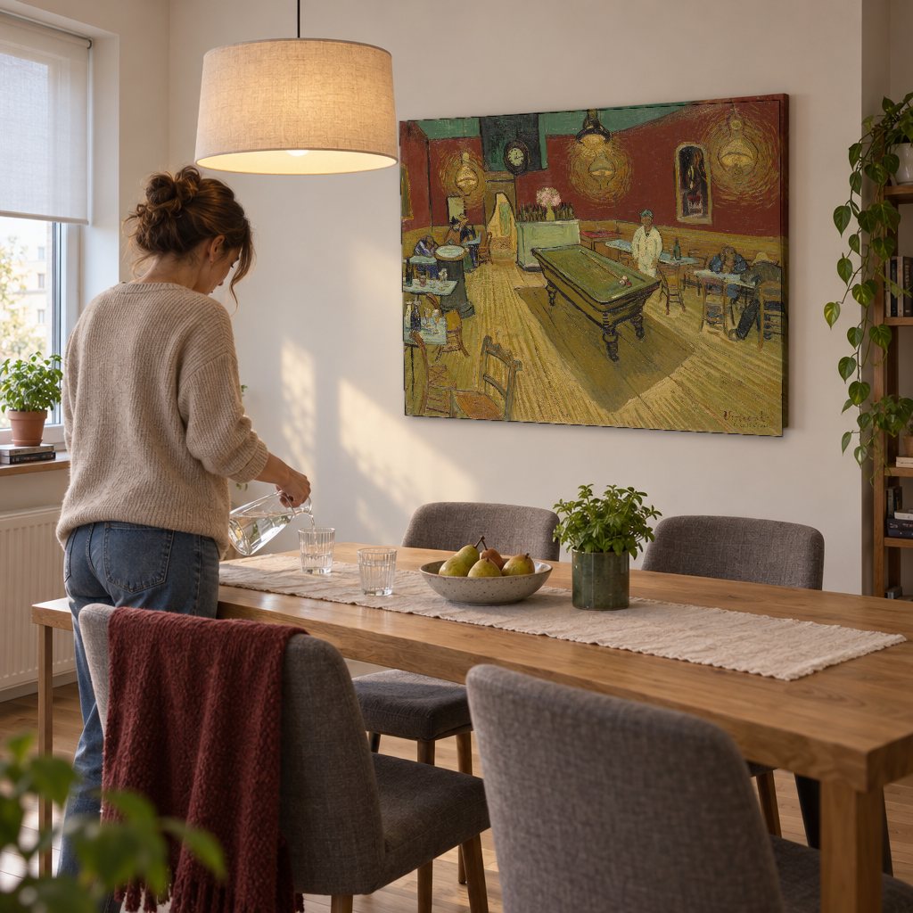 Slika na platnu Noćna kafana – Vincent van Gogh u trpezariji