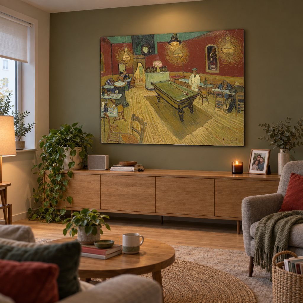 Slika na platnu Noćna kafana – Vincent van Gogh u dnevnoj sobi