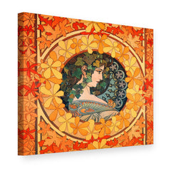 Slika na platnu Proljeće – Alfons Mucha, 3D prikaz