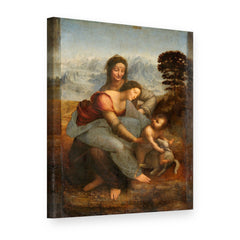 Slika na platnu Sveta porodica sa svetom Anom – Leonardo da Vinci, 3D prikaz