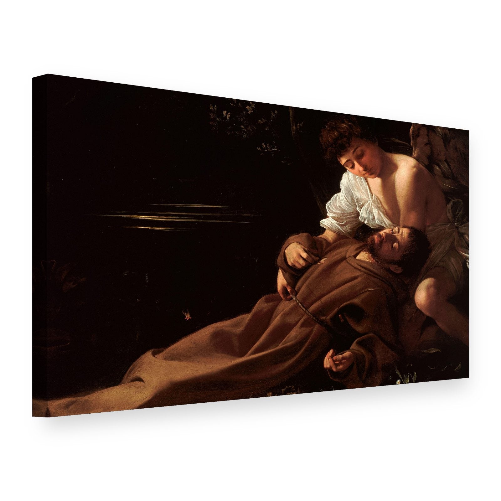 Slika na platnu Sveti Franjo Asiški u ekstazi – Caravaggio, 3D prikaz