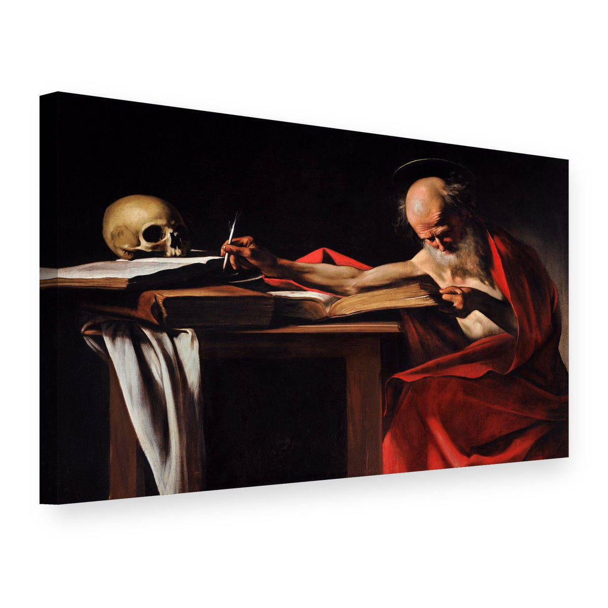 Slika na platnu Sveti Jeronim – Caravaggio, 3D prikaz