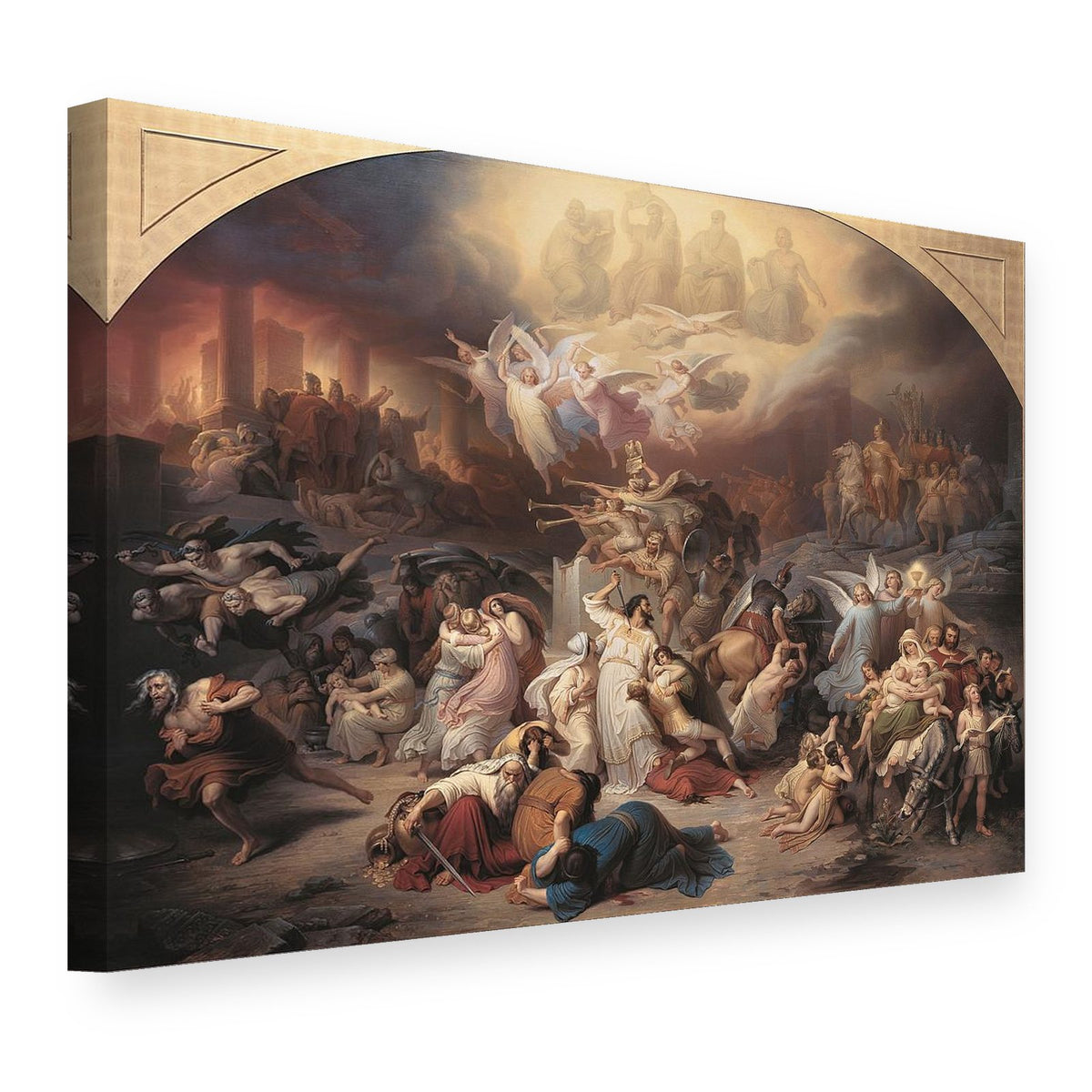 Slika na platnu Titovo uništenje Jerusalema – Wilhelm von Kaulbach, 3D prikaz