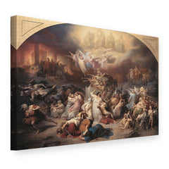Slika na platnu Titovo uništenje Jerusalema – Wilhelm von Kaulbach, 3D prikaz
