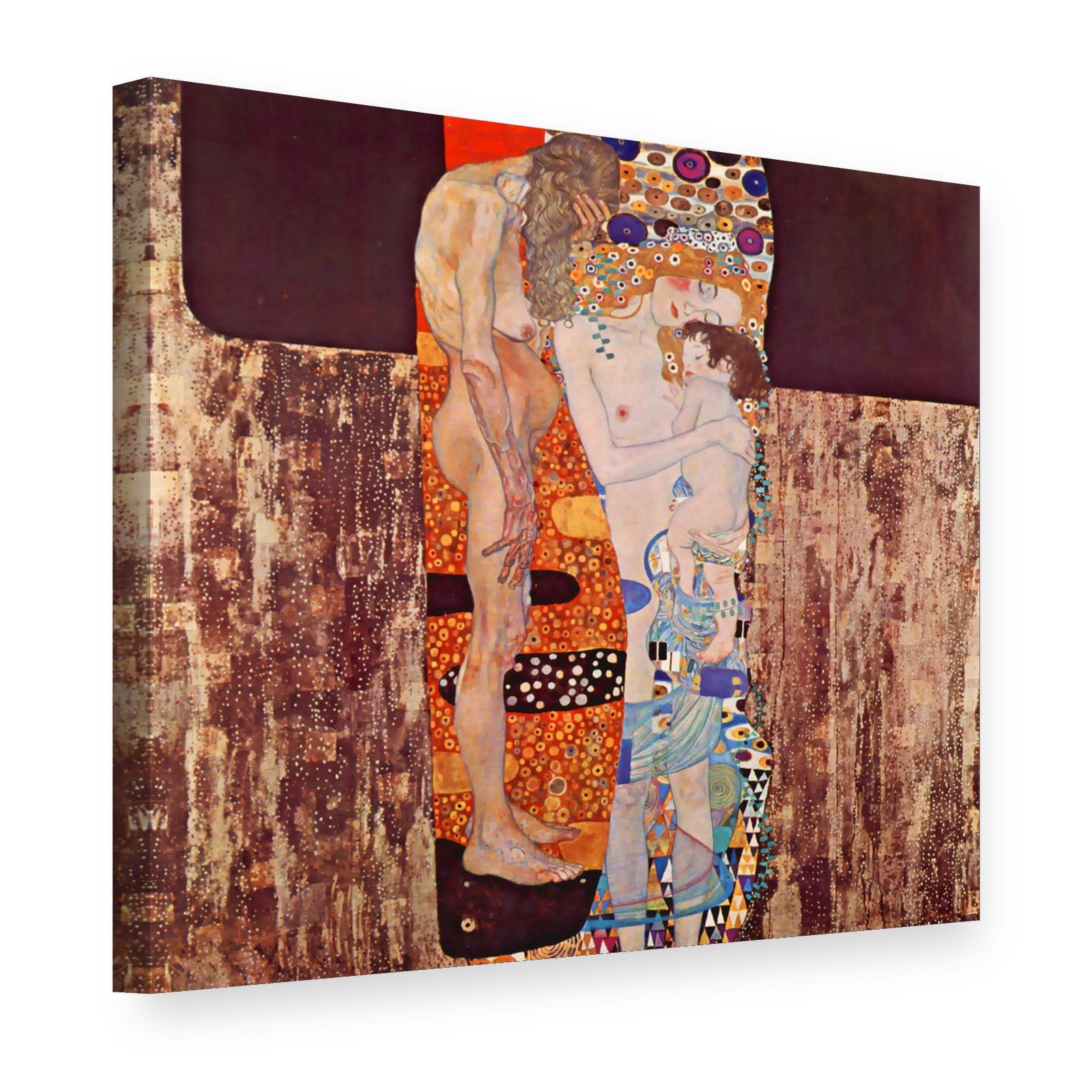 Slika na platnu Tri životna doba žene – Gustav Klimt, 3D prikaz
