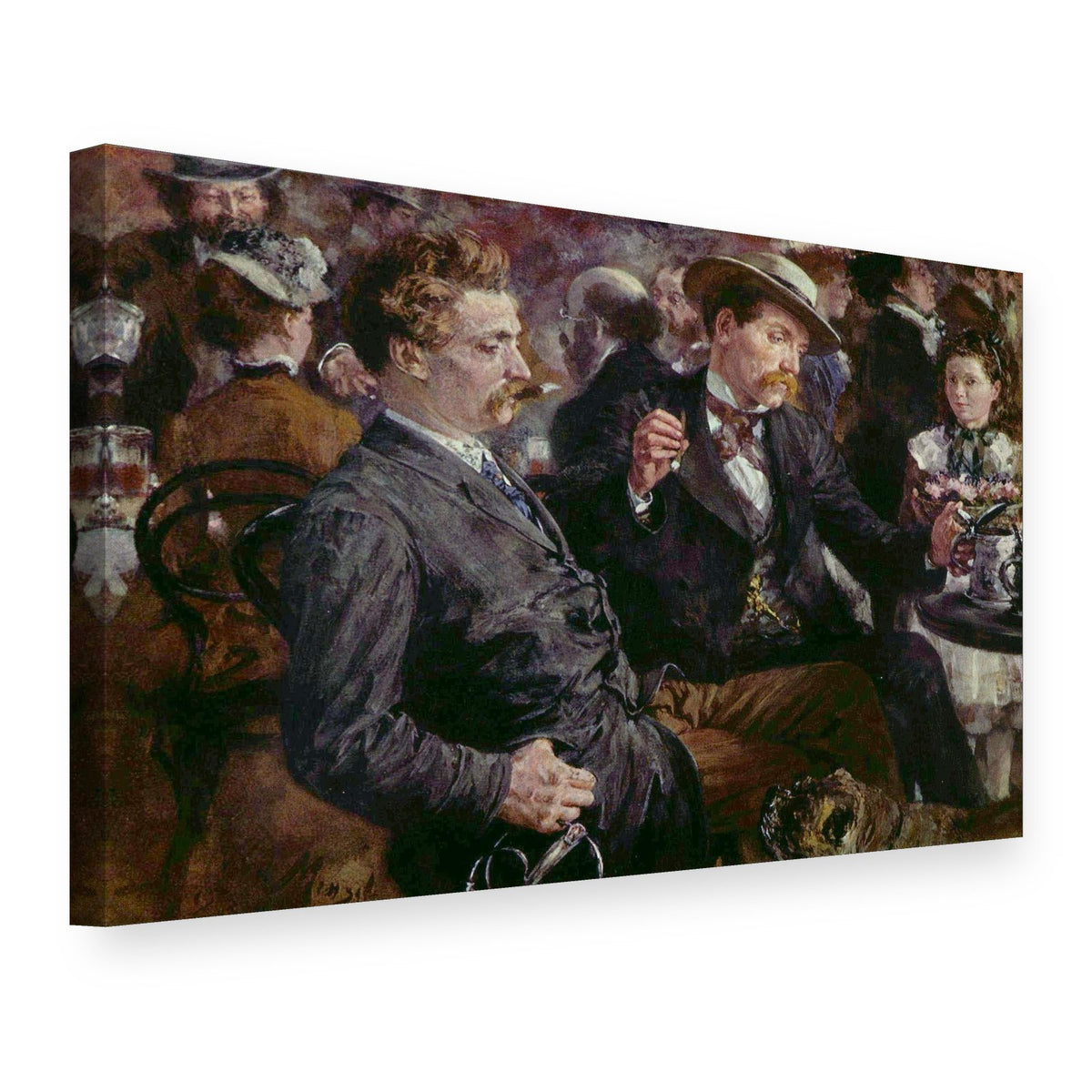 Slika na platnu U pivskoj bašti – Adolph Menzel, 3D prikaz