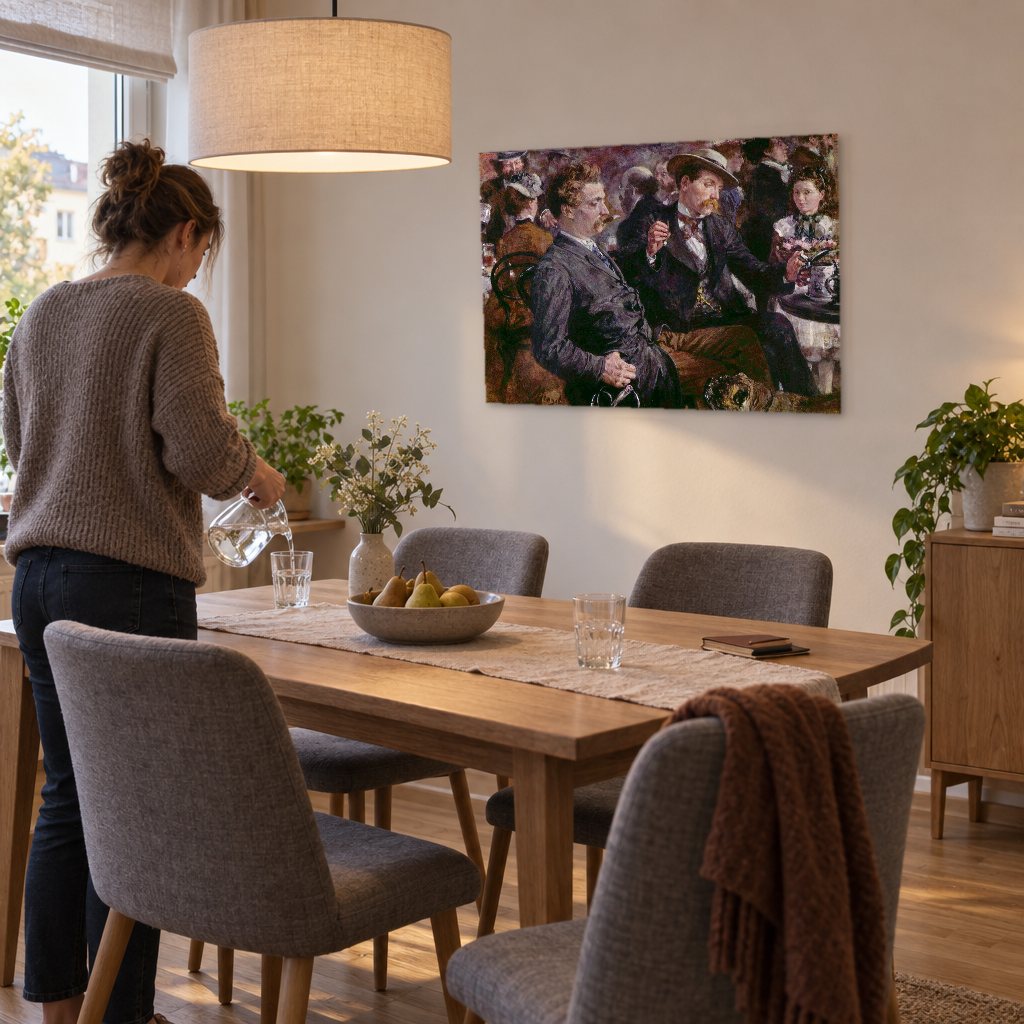 Slika na platnu U pivskom vrtu – Adolph Menzel u trpezariji