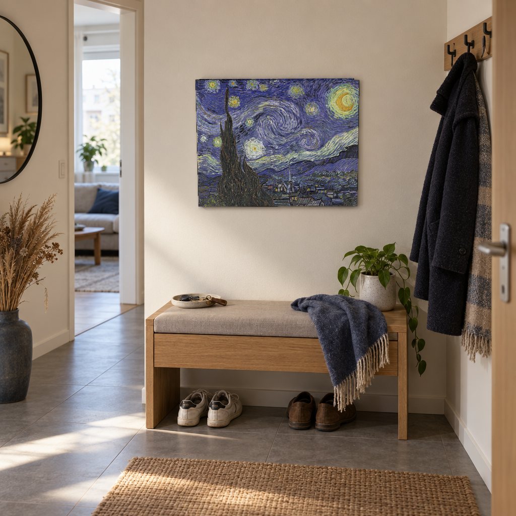 Slika na platnu Zvjezdana noć – Vincent van Gogh u hodniku