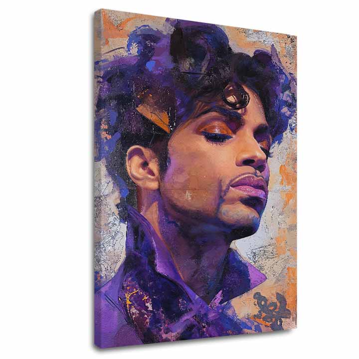 Ručno slikan slika na platnu s motivom Prince - Fialový elegán, nostalgija | Slika Prince - Fialový elegán, zidna dekoracija – glavna
