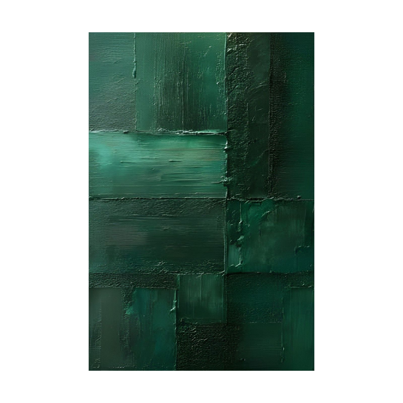 Slika smaragdne apstrakcije – cijeli motiv