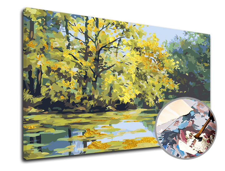 Slikanje po brojevima PREMIUM GOLD - Jezero