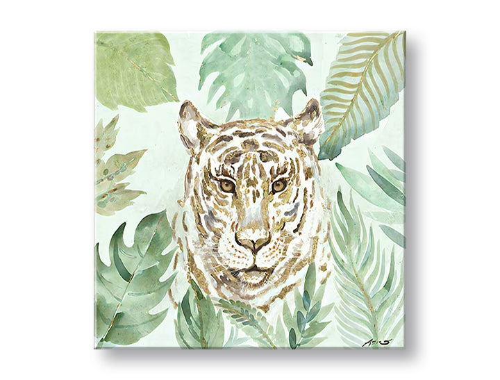 Moderan slika na platnu s motivom LEOPARD, tigar, priroda, životinja u bež-smeđih nijansama, mirna atmosfera, priroda | Slika na platnu LEOPARD – glavna