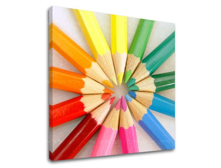 Pop art slika na platnu s motivom dječji motiv, inspirativni motiv u višebojnih nijansama, kreativnost, pogodan za dječije sobe | Slika za zid INSPIRACIJA – glavna