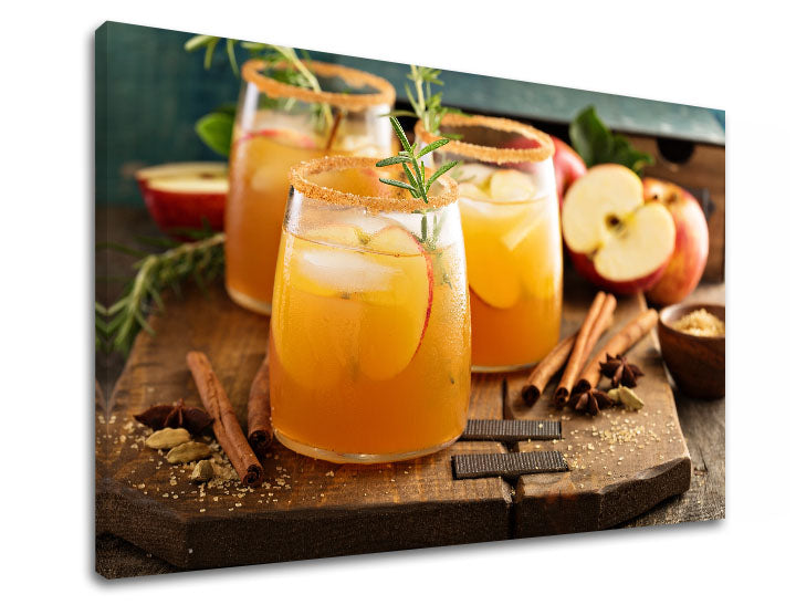 Klasičan slika na platnu s motivom LETNÝ DRINK u zeleno-crvenih nijansama, ugodna atmosfera, pogodan za kuhinje | Slika za zid LETNÝ DRINK_079-11 – proizvod