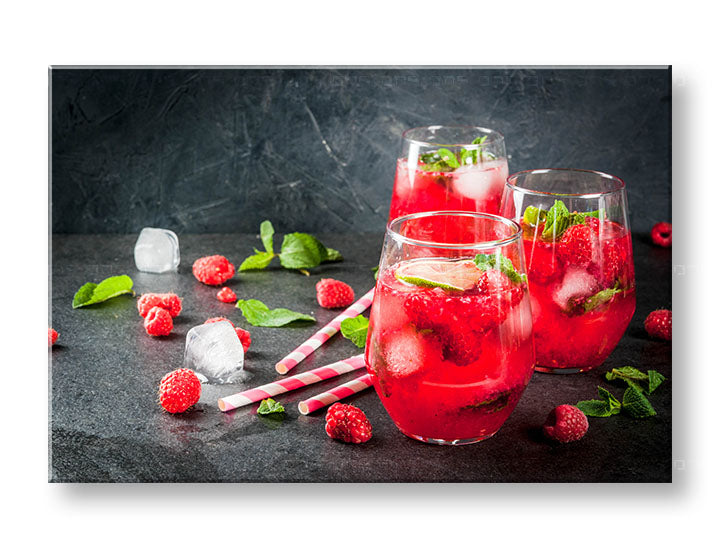 Klasičan slika na platnu s motivom LETNÝ DRINK u bijelo-ružičastih nijansama, pogodan za kuhinje | Slika za zid LETNÝ DRINK_082-11 – glavna