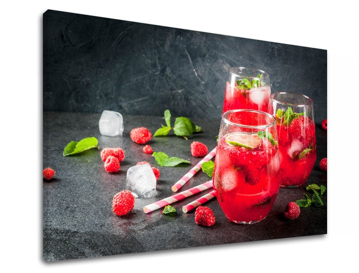 Klasičan slika s motivom LETNÝ DRINK u bijelo-ružičastih nijansama | Slika za zid LETNÝ DRINK_082-11, zidna dekoracija – pregled