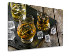Klasičan slika na platnu s motivom DRINK S LADOM u zlatno-crnih nijansama, sofisticirana atmosfera, luksuzan utisak, pogodan za kuhinje | Slika za zid DRINK S LADOM_068-11 – proizvod