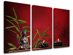 Klasičan slika s motivom FENG SHUI, priroda u zeleno-crvenih nijansama | Slika za zid FENG SHUI, vnútorný mier – pregled