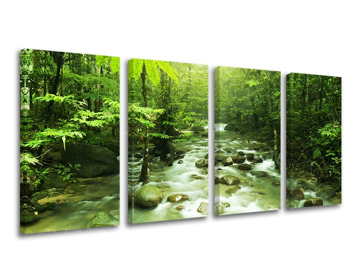 Klasičan slika na platnu s motivom šuma, drveće, pejzaž, mapa, priroda u bijelo-smeđih nijansama, mirna atmosfera, priroda i divljina, trodijelna izvedba – glavna