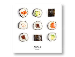 Industrijski slika na platnu s motivom SUSHI, priroda u bijelo-crnih nijansama, pogodan za kuhinje | Slika za zid SUSHI_067-12 – glavna
