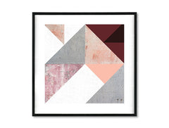 Moderan slika na platnu s motivom Geometric Spirit, priroda u bijelo-ružičastih nijansama, mirna atmosfera, pogodan za dnevnog boravka | Poster za zid Geometric Spirit – glavna