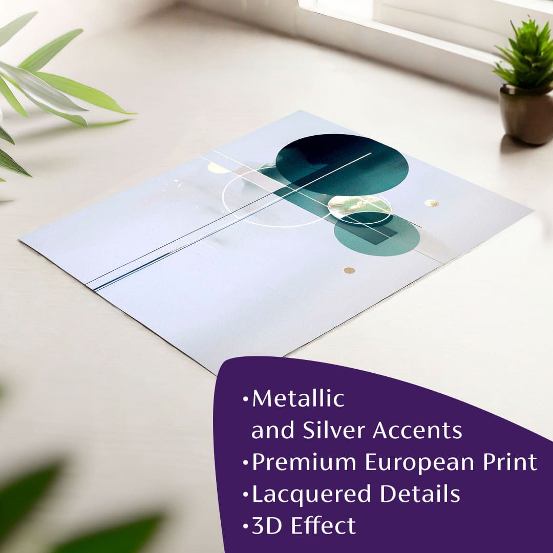 Moderan slika na platnu u bijelo-zlatnih nijansama, sofisticirana atmosfera, elegancija i luksuzan utisak | Poster za zid s EXTRA efektom - Golden Balance – glavna